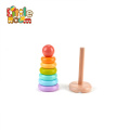 Customized Educational Toy Rainbow Stacker,Ring Rainbow Stacker Wooden Toy